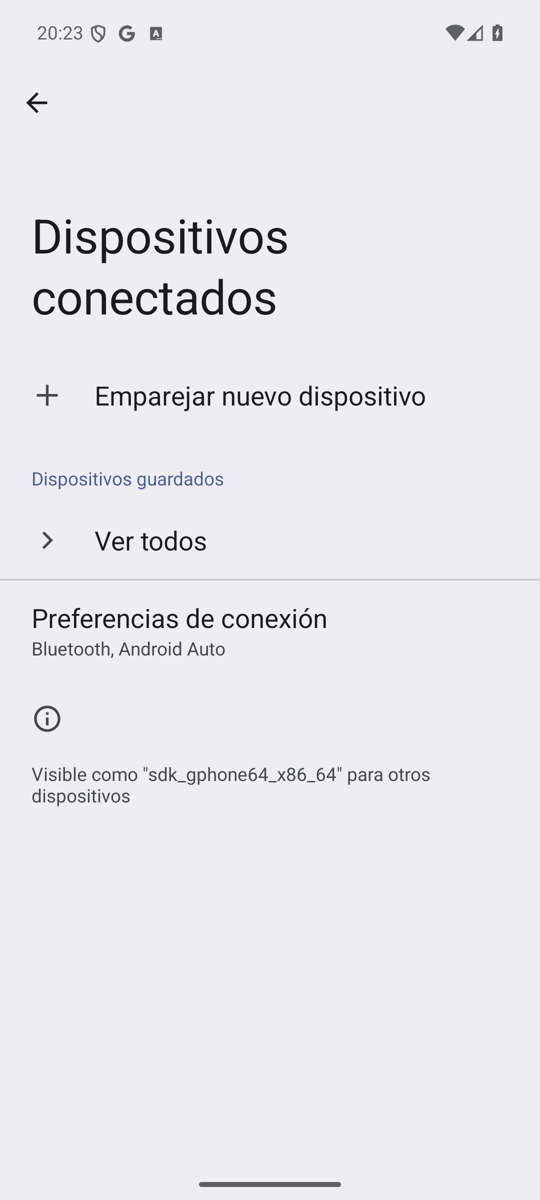 Pantalla «Dispositivos conectados» de un Pixel con la opción «Emparejar nuevo dispositivo» y «Preferencias de conexión»