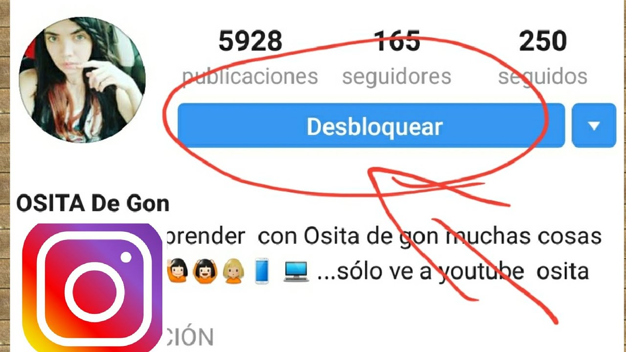 desbloquear a alguien en Instagram