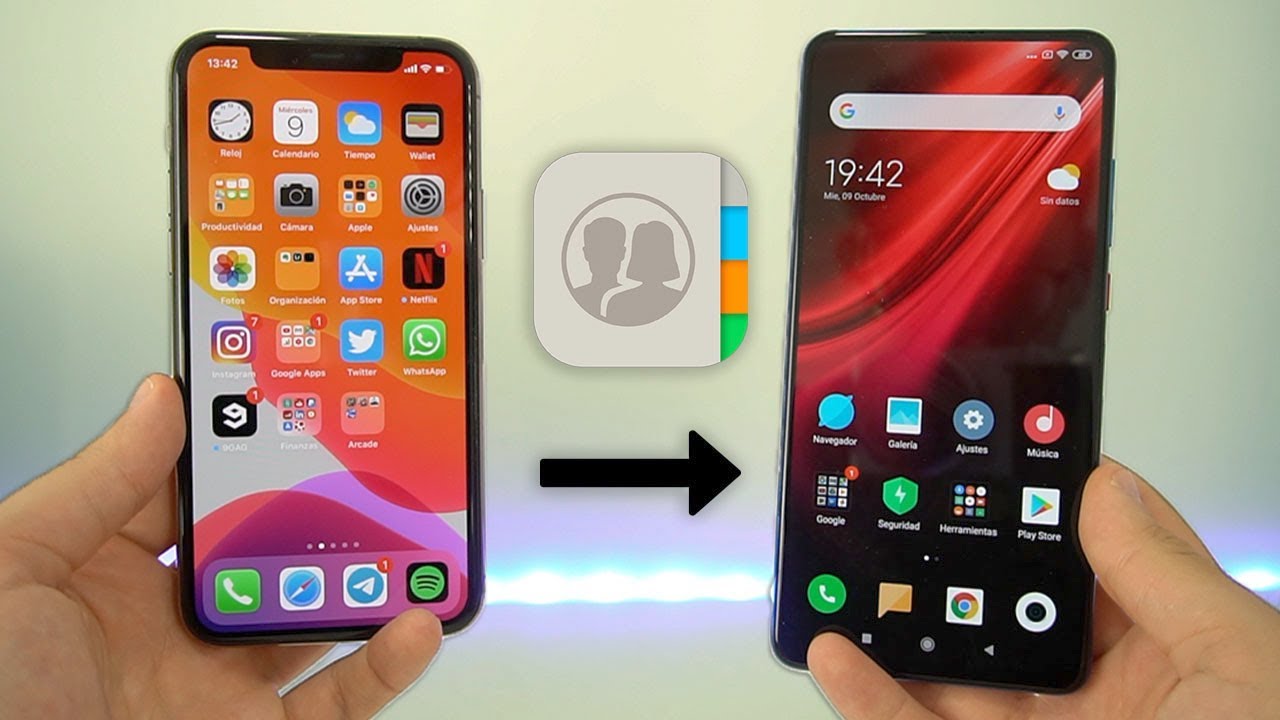 contactos de iPhone a Android