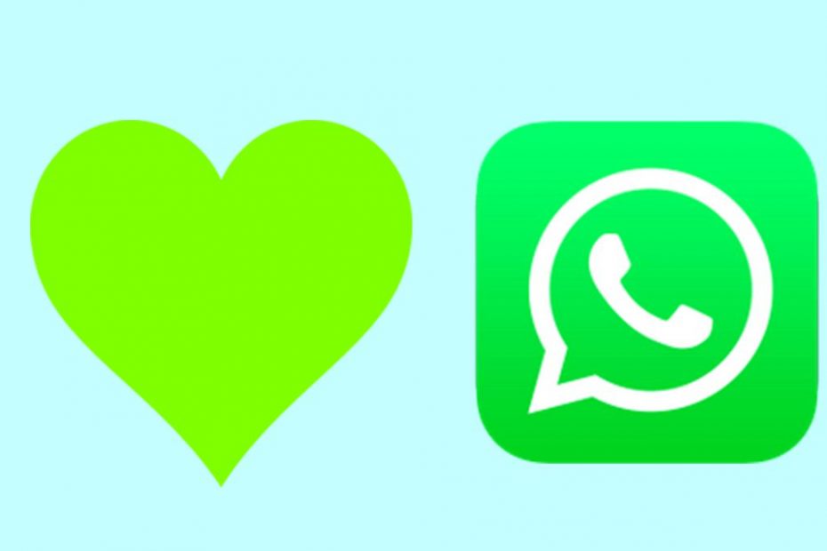 corazones en WhatsApp
