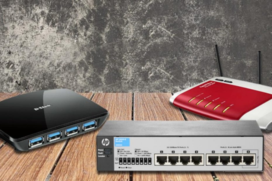 170434 cuales son diferencias hub switch router
