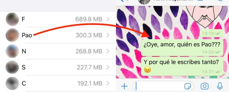 descubrir con quien chatea mi pareja por WhatsApp