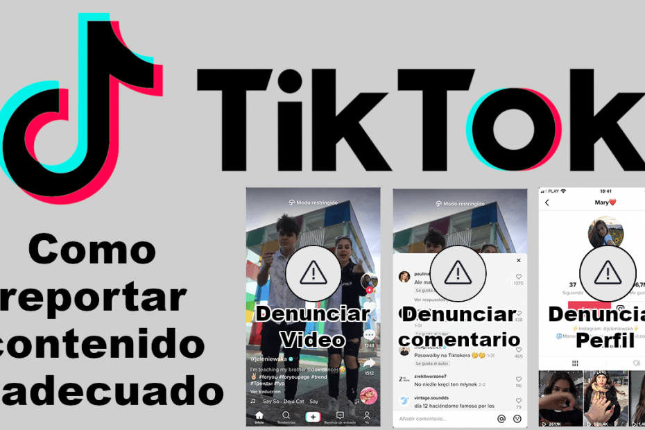 reportar videos perfiles y comentarios en TikTok