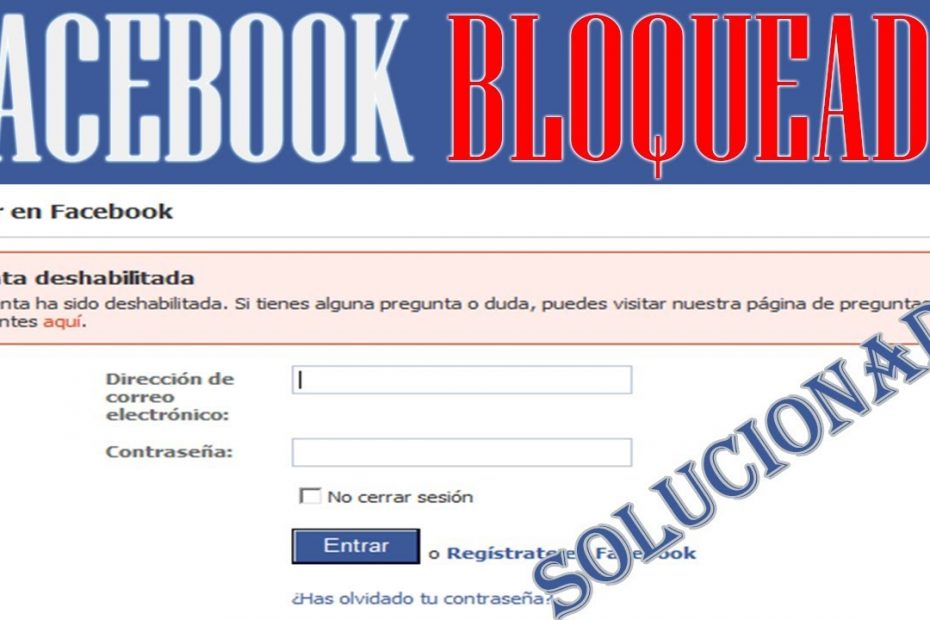 recuperar una cuenta bloqueada de Facebook