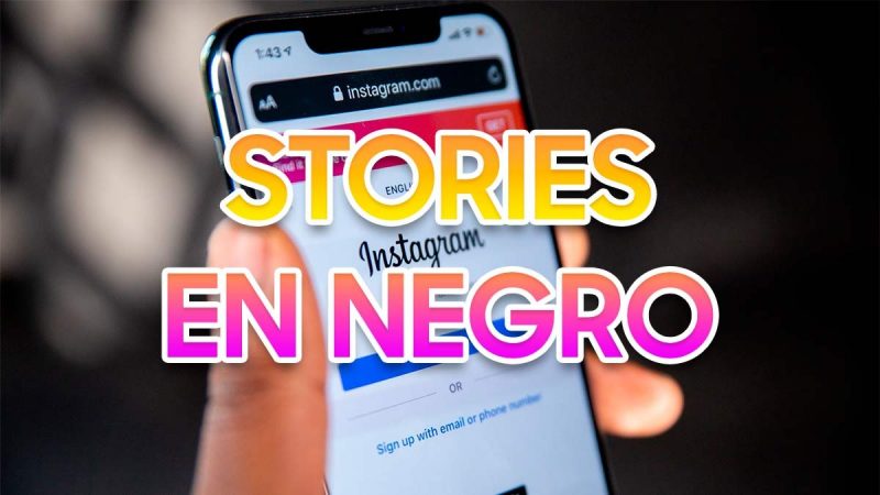 negro las historias de Instagram